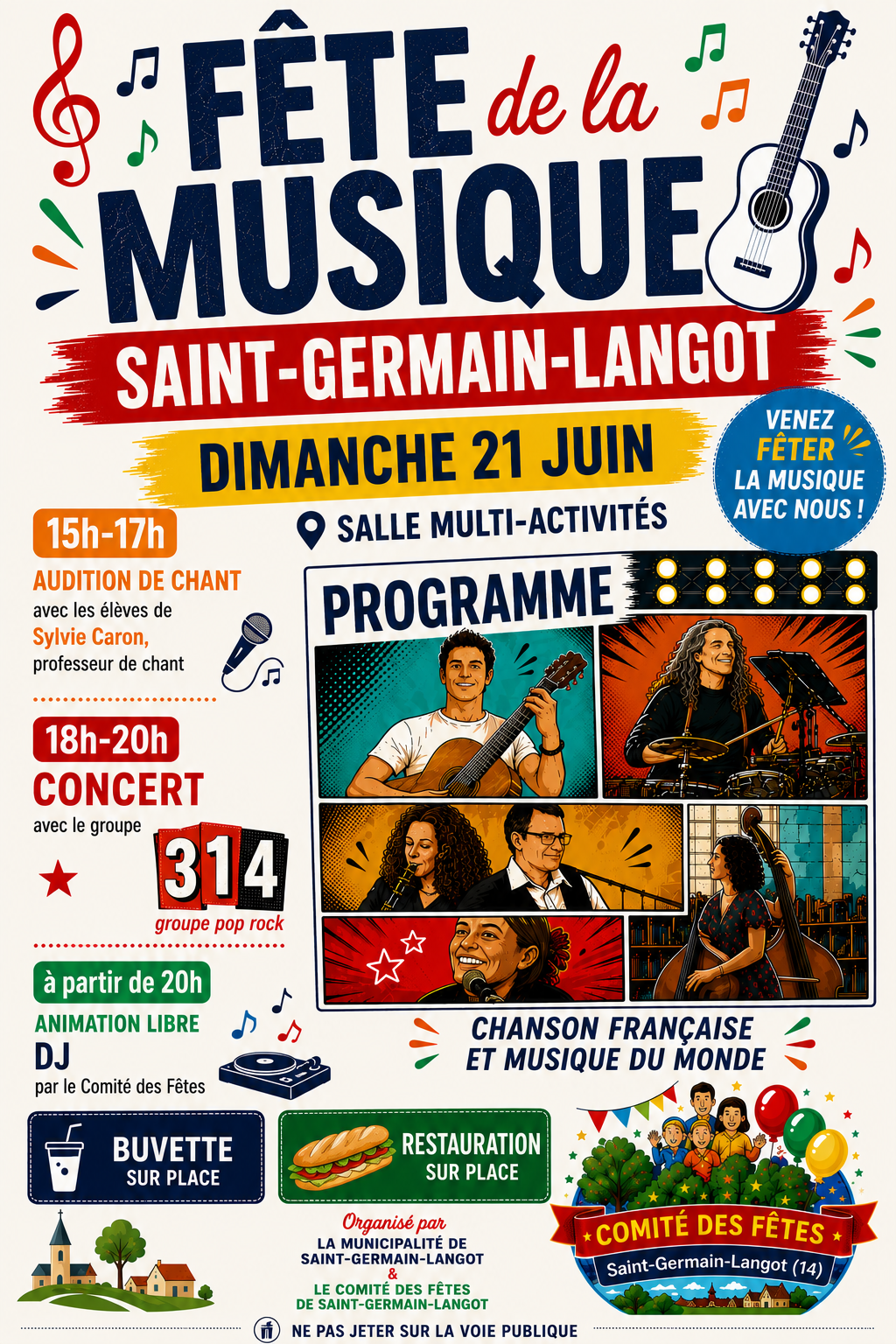 Fête de la Musique 21 juin Saint Germain Langot